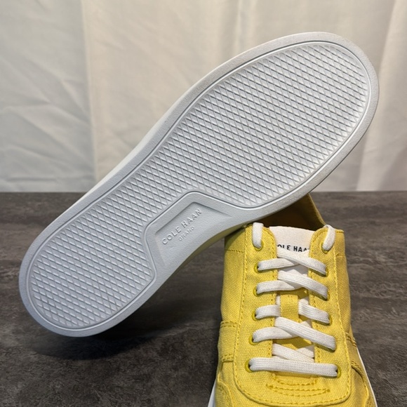 Cole Haan Grand Pro Rally Canvas Court Sneaker Dandelion Yellow . Size 8 B - Picture 6 of 8
